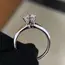 Solitaire ring Real 925 Sterling silver 1ct Moissanite cz Engagement Wedding Band Rings for women Bridal Statement Party Jewelry