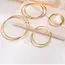Stainless Steel Big Circle Hoop Earrings for Women,Gold Plated Hypoallergenic Non Tarnish  25mm-70mm Loop Jewelry