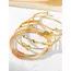 5pcs IPARAM Punk Multilayer Bracelets For Female Elegant Delicate Twist Sparkling Adjustable Bangles Jewelry Couples Gifts