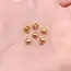 10pcs18K Copper Plated Genuine Gold Small Hole Smooth Sichuan Pepper Buckle DIY Bracelet, Necklace, Bead Jewelry Making Accessor