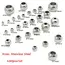 100pcs 2 Mm-12 mm Stainless Steel Beads European Ball Metal Big Hole Spacer Beads for Jewelry Making DIY Bracelet Necklace