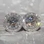 Huitan Dainty Small Round CZ Stud Earrings for Women Simple and Elegant Daily Wear Ear Piercing Accessories Statement Jewelry