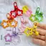 Acrylic Stars Bell Pendant Keychain Cute Colorful Backpack Purse Charms Metal Keyring Diy Jewelry Making Key Chain Accessories