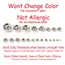 100pcs 2 Mm-12 mm Stainless Steel Beads European Ball Metal Big Hole Spacer Beads for Jewelry Making DIY Bracelet Necklace