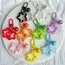 Acrylic Stars Bell Pendant Keychain Cute Colorful Backpack Purse Charms Metal Keyring Diy Jewelry Making Key Chain Accessories