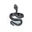 3pcs Ring Set For Both Men And Women Hip Hop Style Personalized Exaggerated Snake Retro Electrophoresis Gun Black Ring