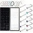40/60PC Stainless Steel Straight L Nose Stud for Women Nose Ring Set 1.8MM Fashion Crystal Aro Nariz Nase Pircing Body Jewelry
