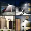 Outdoor Motion Sensor Solar Lights 2000 Lumen 77 LED With Remote Controller Fake Security Camera Monitoring Induction Wall Lamps