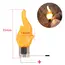 USB Flame Flickering LED Frosted Clear Glass Candle Night Light Simulated Flame for Car Home Room Laptop PC Festival Decoration