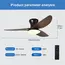 Bedroom Fan Light, Ceiling Fan Light, High Wind Power Ceiling, Dining Room, Living Room, Household Integrated Ceiling, Electric
