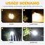 Clip on Solar Lights Outdoor Waterproof LEDs Motion Sensor Lights 3 Modes 3 Mounting Ways Solar Security Lighting for Fence