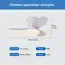 Nordic Fan Lights, Bedrooms, Study Rooms, Dining Rooms, Modern and Minimalist Ceiling Fan Lights, Children's Rooms, Commercial O