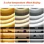 3AA Battery Box 5V COB Led Strip 8MM 320LEDs/M Warm Natural Cool White Flexible COB Strip Light for Bedroom Cabinet TV Backlight