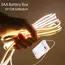 3AA Battery Box 5V COB Led Strip 8MM 320LEDs/M Warm Natural Cool White Flexible COB Strip Light for Bedroom Cabinet TV Backlight
