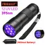 Portable LED Ultraviolet Torch IPX4 Waterproof 395nm 3W Mini UV Pen Light Banknote Pet Urine Stains Detector Pocket Torch Lamp
