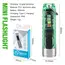 Multi-function Mini EDC LED Flashlight Portable Keychain Light MagneticTorch USB Rechargeable Uv Lamp Emergency Camping Lantern