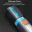 Strong Lighting ABS Flashlamp USB Charging Portable Outdoor EDC Torch Camping Hanging Flashlights Telescopic Focus COB Side Lamp