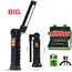 Portable COB LED Flashlight Rechargeable Work Light with Magnetic Lanterna Hanging Lamp with Built-in Battery Camping Torch