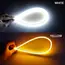 2pcs Car LED DRL Daytime Night Running Light Waterproof Flexible Universal Car Flowing Turning Signal Light Brake LED Strip Lamp