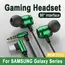 For Samsung 90° Jack Wired Gaming Headset HiFi Surround Sound With Mic Type C 3.5mm Music Headphones For Galaxy S25 24 iPhone 17