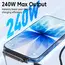 3PCS Type C Phone Charging Bracket Adapter 240W Fast Charging OTG Type-C Male to USB-C Female Converter With Foldable Holder