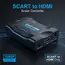 1080P SCART To HDMI-compatible with Supply Cable Audio Video Upscale Adapter Converter Plug and Play for HDTV Sky Box STB DVD