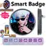 Electronic Badge HD Display Screen Bluetooth GIF Video Playback Touch Screen LED Audible Video Play Dynamic SmartBadge Fans Ht30