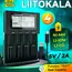 LiitoKala Lii-M4 18650 Charger LCD Display Universal Smart Charger Test Capacity 26650 18650 21700 AA AAA Battery 4slot 5V 2A