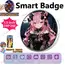 Electronic Badge HD Display Screen Bluetooth GIF Video Playback Touch Screen LED Audible Video Play Dynamic SmartBadge Fans Ht30