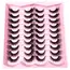 20pairs 5D Fluffy Eyelashes D Curl Lashes Thick Cat Eye Lashes Soft Wispy 8D Volume Fake Eyelash Extension Makeup