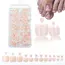 120Pcs Glossy Nude Pink French Press-On-Toenail Set 1*Box Short French Square  Fake Toe Nails Solid-Color Manicure Toenails Tips