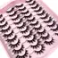20pairs 5D Fluffy Eyelashes D Curl Lashes Thick Cat Eye Lashes Soft Wispy 8D Volume Fake Eyelash Extension Makeup