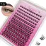 QIUNING Lash Clusters Manga Lash Clusters Kit Clear Fairy Eyelash Clusters Wet-Look Spiky Anime Lashes Individual Lashes BOND