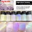 6Pcs/Set Aurora Mermaid Nail Art Powder High-Gloss Polarized White Pearl Chrome Pigment Chameleon Manicure Rubbing Mica Dust *&