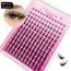 QIUNING Lash Clusters Manga Lash Clusters Kit Clear Fairy Eyelash Clusters Wet-Look Spiky Anime Lashes Individual Lashes BOND