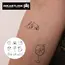 Simple cute kitten Temporary Tattoo,Lasts To 15 Days New Technology Magic Waterproof Semi Permanent Sticker.