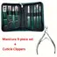 6/9 Pcs Set Professional Piece Nail Care Kit Stainless Steel Manicure & Pedicure Set Nail Clipper Set with Travel Case
