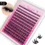 QIUNING Lash Clusters Manga Lash Clusters Kit Clear Fairy Eyelash Clusters Wet-Look Spiky Anime Lashes Individual Lashes BOND
