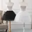 Girls Crinoline Petticoat with Hoop Under Skirt Short White Underskirt A-line Ball Gown Petticoats