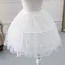Girls Crinoline Petticoat with Hoop Under Skirt Short White Underskirt A-line Ball Gown Petticoats