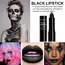 Matte black lipstick, long-lasting waterproof, no creases, Gothic dark makeup party, Halloween cosplay makeup