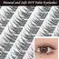 1/Box 120 Bundles Mink False Eyelashes Natural Russian 3D Lashes Individual Eyelash Extension Cluster Makeup Tool Wholesale Lash