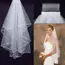 Simple Ribbon Edge Soft Tulle Wedding Veils with Comb Marriage Wedding Accessories 2024