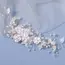 1Pc Flower Bride Wedding Hair Vine Pearl Bridal Hair Piece Leaf Hair Accessories Rhinestone Headband For Women And Girls