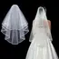 Simple Ribbon Edge Soft Tulle Wedding Veils with Comb Marriage Wedding Accessories 2024