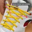 21 Colors No Tie Shoelaces For Sneakers Elastic Shoe Laces Round Metal Lock Lazy Shoelace 1 Second Quick On and Off Unisex
