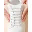 16Pcs/Pack White Silicone No Tie Shoe Laces Stretch Shoelaces For Sneakers Casual Shoes Sports Shoes Combat Boots