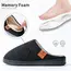 Winter men's slippers memory cotton shoe pad TPR large sole flat bottom anti slip warm and comfortable indoor knitted shoes