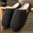 Winter men's slippers memory cotton shoe pad TPR large sole flat bottom anti slip warm and comfortable indoor knitted shoes