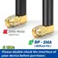 Mini Dual Band WiFi Antenna 2.4GHz 5GHz 5.8GHz MIMO RP SMA Male for FPV Bluetooth USB Adapter Computer PCIe Card Router Camera